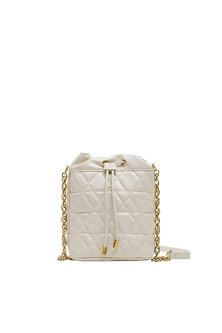 Zara quilted bucket bag sales